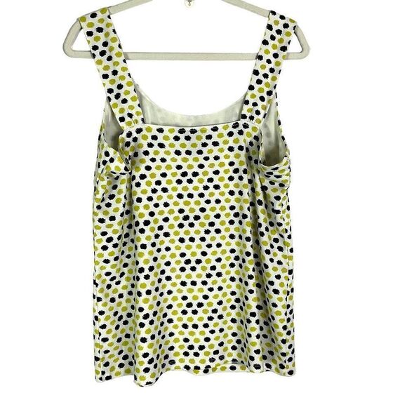 Ann Taylor Factory Citron & Black Print Tank Top, size XL, 95% poly/5% spandex - Picture 2 of 5